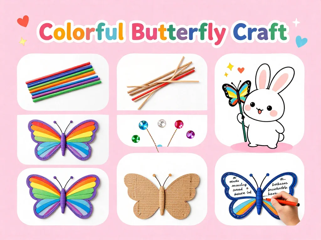 Colorful Butterfly Craft: A sweet hands-on activity kids ask to make again ❤️ 9 Colorful Butterfly Craft: A sweet hands-on activity kids ask to make again ❤️