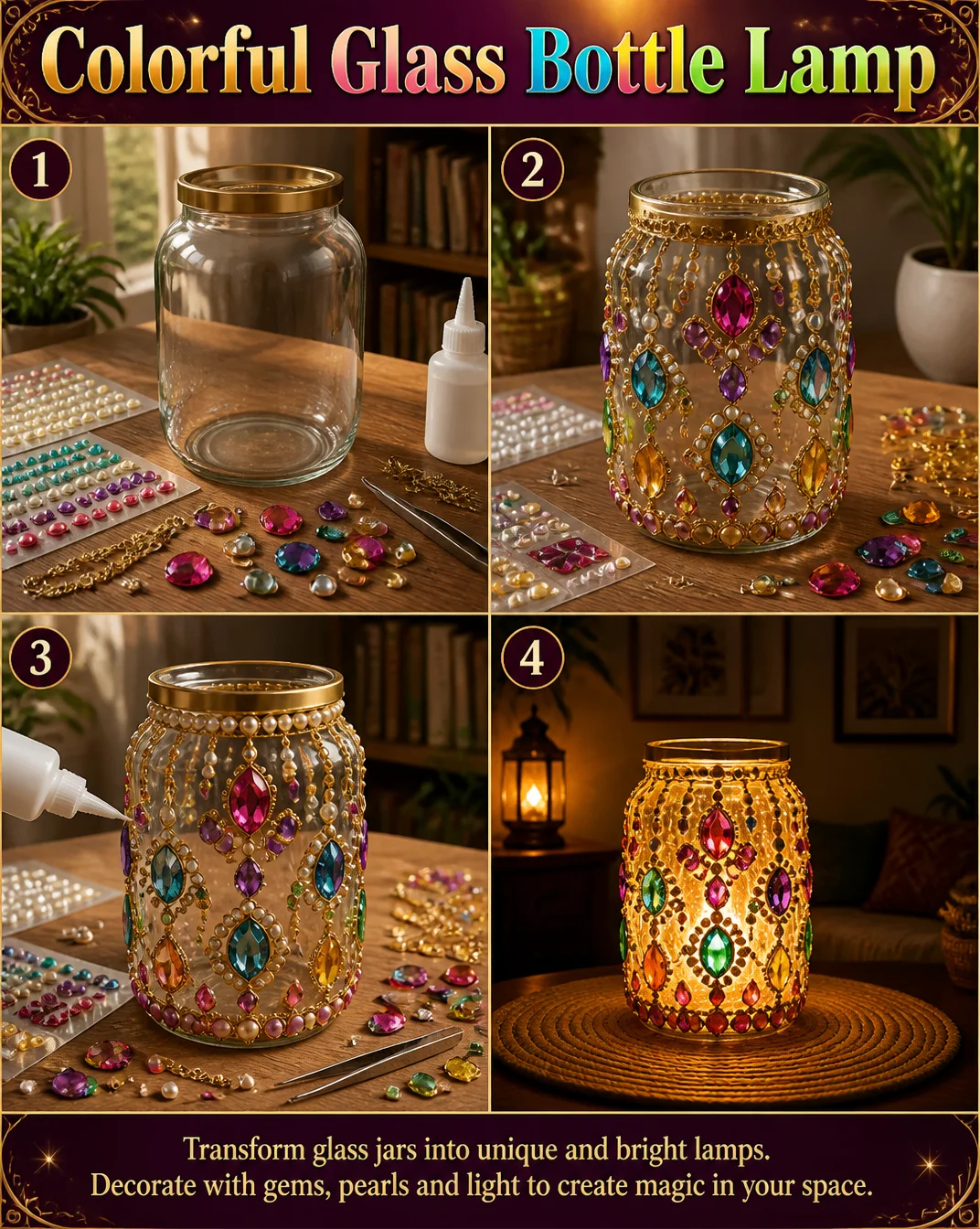 Colorful Glass Bottle Lamp 8 Colorful Glass Bottle Lamp