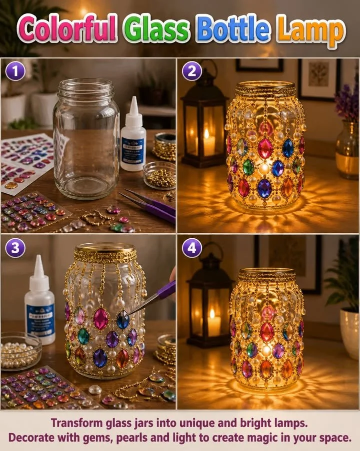 Colorful Glass Bottle Lamp 12 Colorful Glass Bottle Lamp