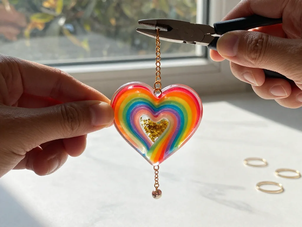 Colorful resin suncatcher charms glow beautifully in sunlight with vibrant translucent colors ✨ A magical decorative DIY. Save this project! 9 Colorful resin suncatcher charms glow beautifully in sunlight with vibrant translucent colors ✨ A magical decorative DIY. Save this project!