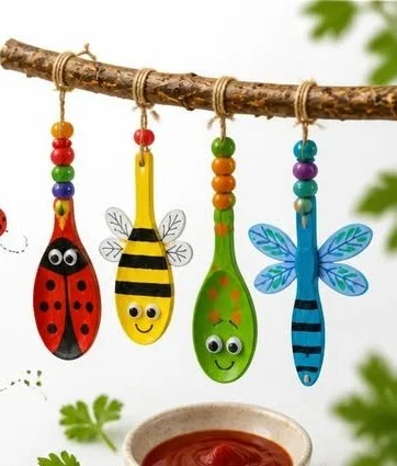 Colorful Spoon Bug Mobile 9 Colorful Spoon Bug Mobile