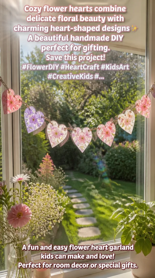 Cozy flower hearts combine delicate floral beauty with charming heart-shaped designs ✨ A beautiful handmade DIY perfect for gifting. Save this project! #FlowerDIY #HeartCraft #KidsArt #CreativeKids #... 8 Cozy flower hearts combine delicate floral beauty with charming heart-shaped designs ✨ A beautiful handmade DIY perfect for gifting. Save this project! #FlowerDIY #HeartCraft #KidsArt #CreativeKids #...