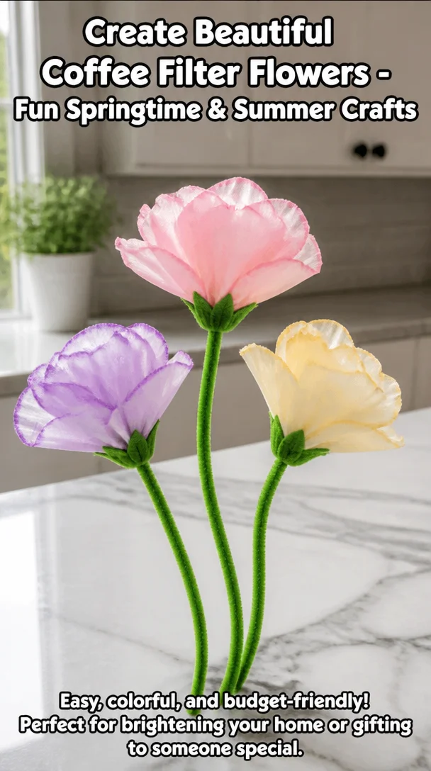Create Beautiful Coffee Filter Flowers - Fun Springtime & Summer Crafts 8 Create Beautiful Coffee Filter Flowers - Fun Springtime & Summer Crafts