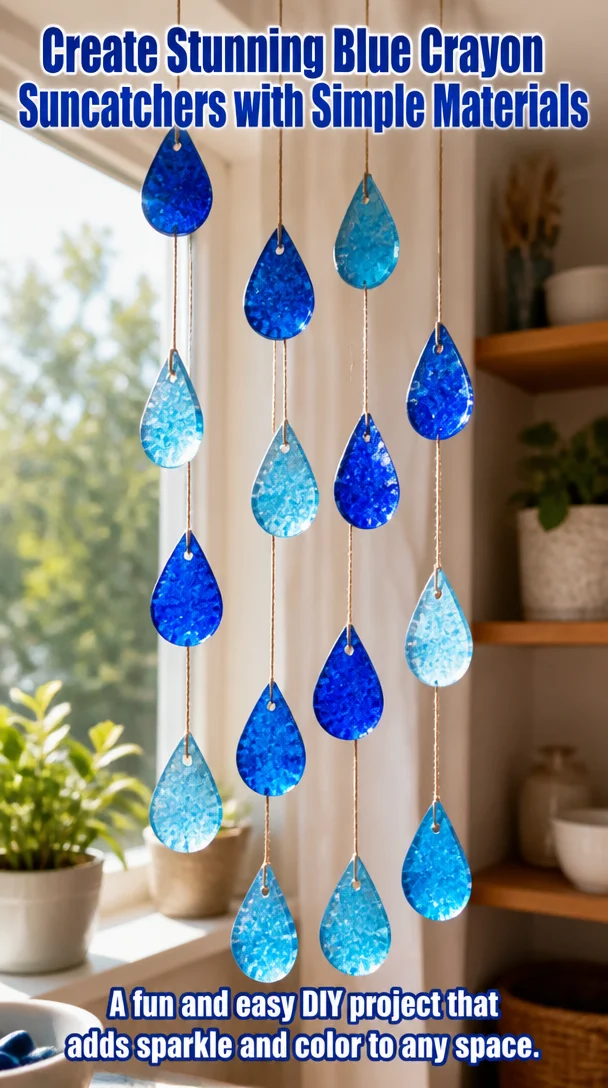 Create Stunning Blue Crayon Suncatchers with Simple Materials 8 Create Stunning Blue Crayon Suncatchers with Simple Materials