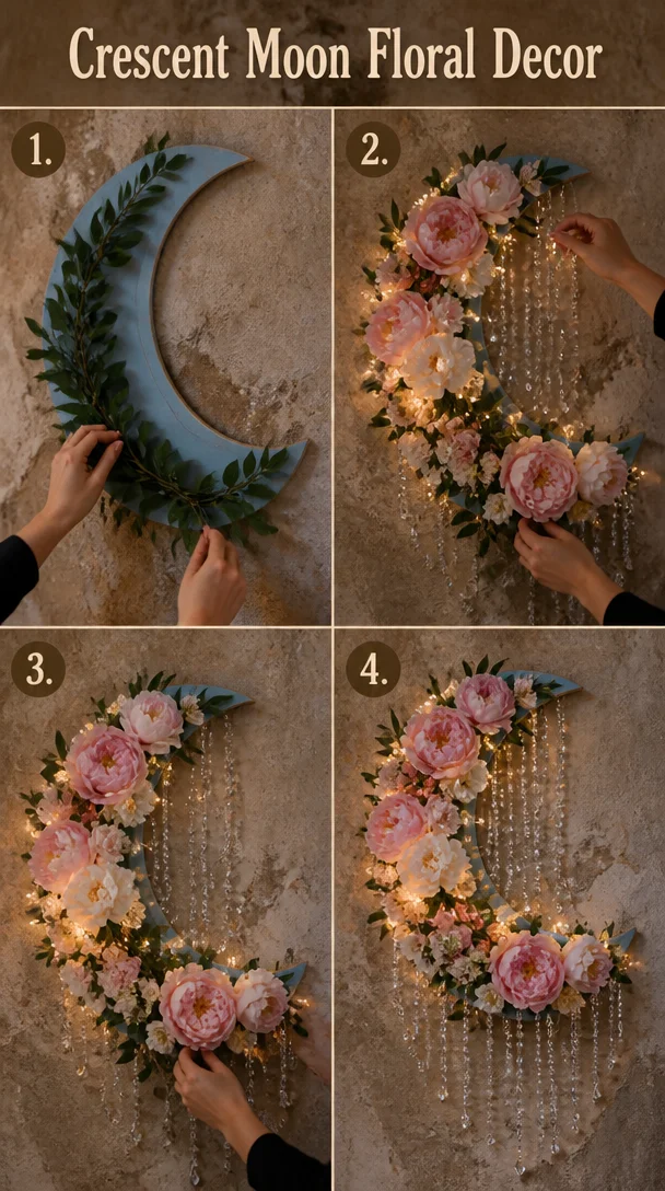 Crescent Moon Floral Decor 8 Crescent Moon Floral Decor