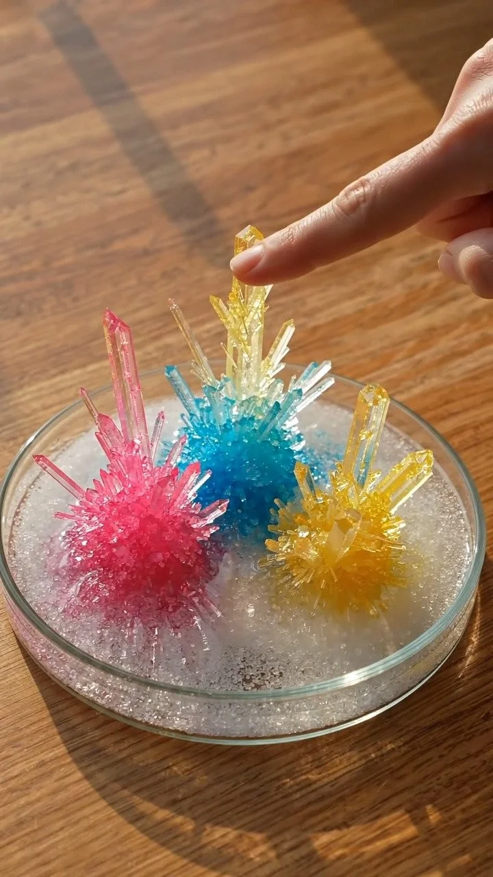 Crystal garden in 30 minutes grows sparkling crystal formations that look like magical blooming flowers ✨ Save this project! 10 Crystal garden in 30 minutes grows sparkling crystal formations that look like magical blooming flowers ✨ Save this project!