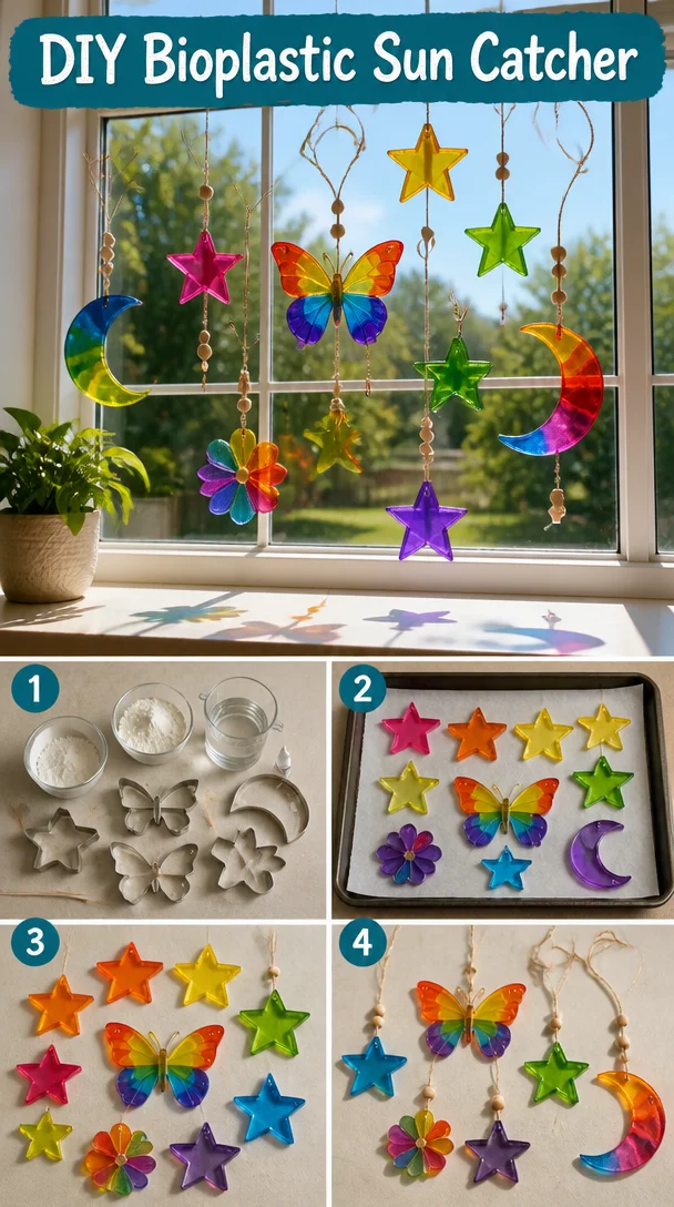 DIY Bioplastic Sun Catcher 8 DIY Bioplastic Sun Catcher