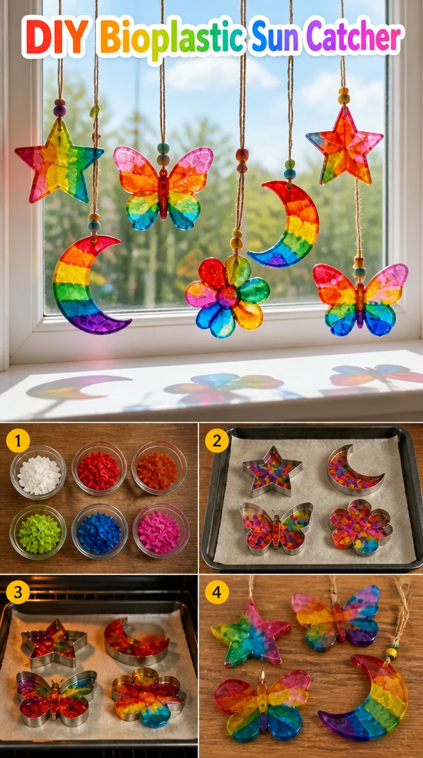DIY Bioplastic Sun Catcher 8 DIY Bioplastic Sun Catcher