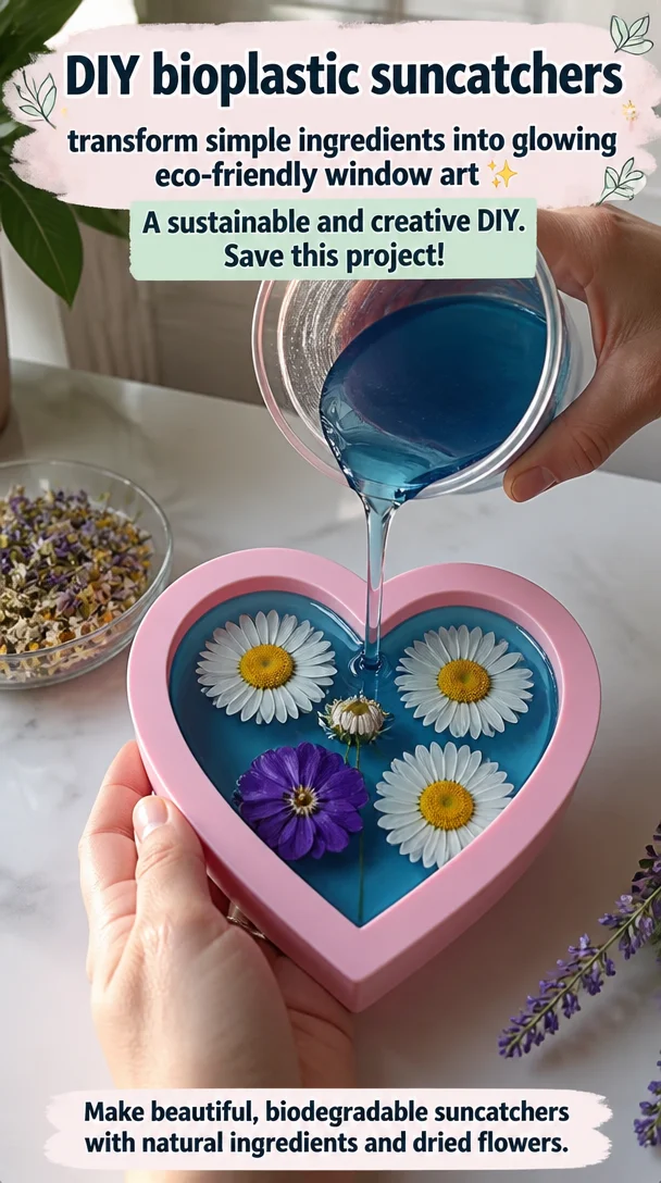DIY bioplastic suncatchers transform simple ingredients into glowing eco-friendly window art ✨ A sustainable and creative DIY. Save this project! 5 DIY bioplastic suncatchers transform simple ingredients into glowing eco-friendly window art ✨ A sustainable and creative DIY. Save this project!