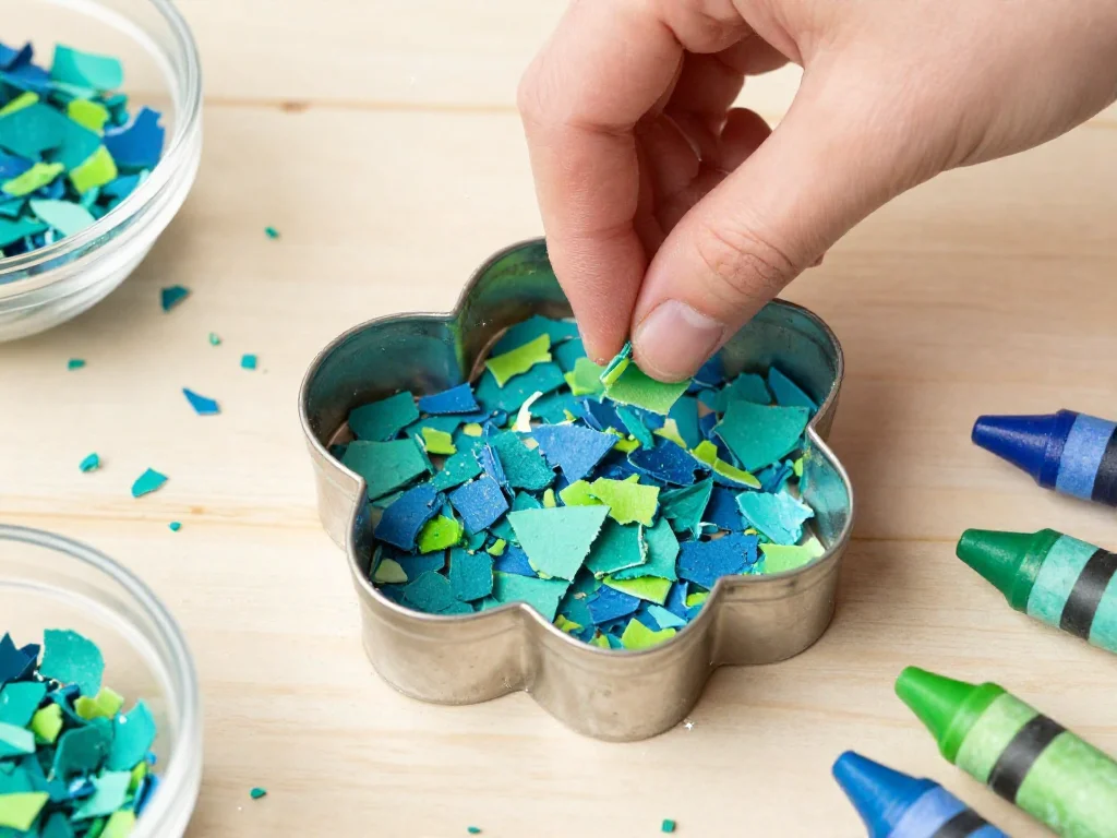 DIY Blue Crayon Suncatchers 10 DIY Blue Crayon Suncatchers