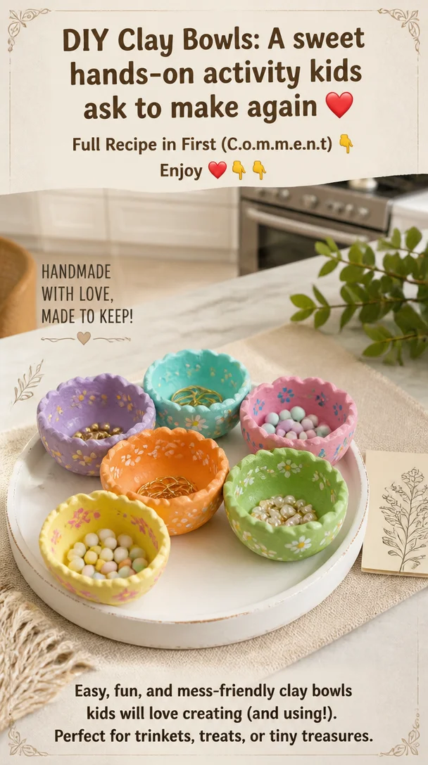 DIY Clay Bowls: A sweet hands-on activity kids ask to make again ❤️. Full Recipe in First (C.o.ʍ.m.е.ո.τ) 👇 Enjoy ❤️👇👇 8 DIY Clay Bowls: A sweet hands-on activity kids ask to make again ❤️. Full Recipe in First (C.o.ʍ.m.е.ո.τ) 👇 Enjoy ❤️👇👇