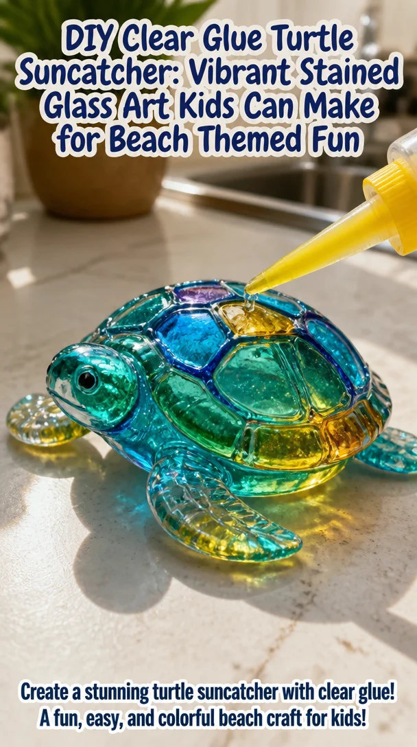 DIY Clear Glue Turtle Suncatcher: Vibrant Stained Glass Art Kids Can Make for Beach Themed Fun 8 DIY Clear Glue Turtle Suncatcher: Vibrant Stained Glass Art Kids Can Make for Beach Themed Fun