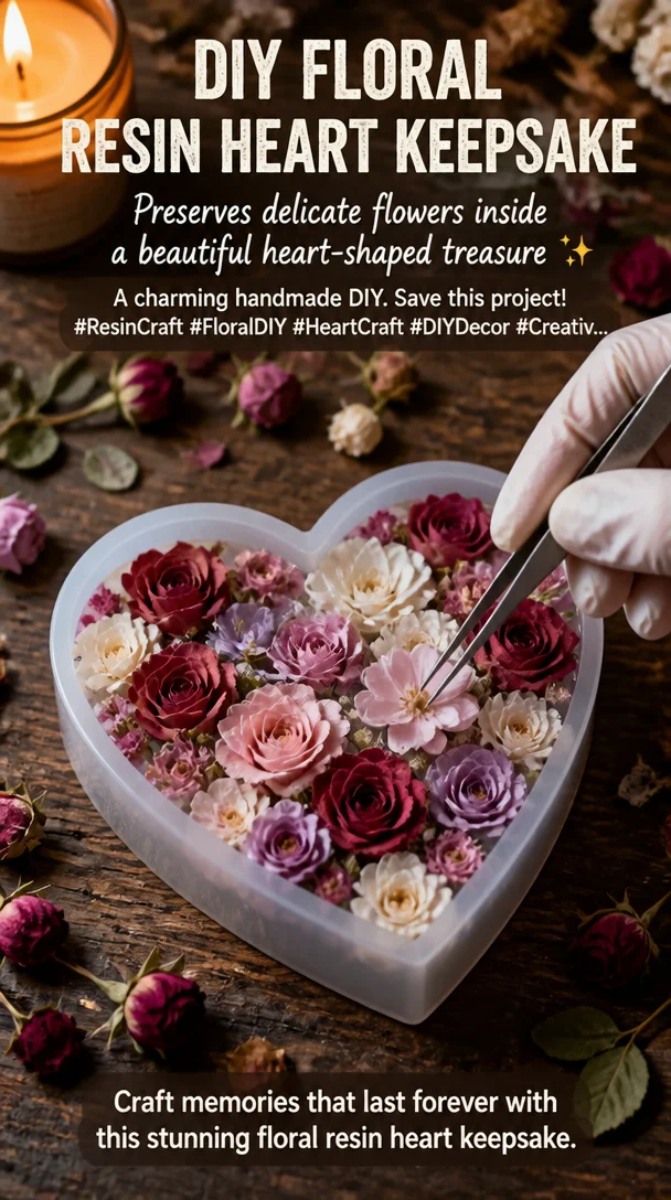 DIY floral resin heart keepsake preserves delicate flowers inside a beautiful heart-shaped treasure ✨ A charming handmade DIY. Save this project! #ResinCraft #FloralDIY #HeartCraft #DIYDecor #Creativ... 8 DIY floral resin heart keepsake preserves delicate flowers inside a beautiful heart-shaped treasure ✨ A charming handmade DIY. Save this project! #ResinCraft #FloralDIY #HeartCraft #DIYDecor #Creativ...