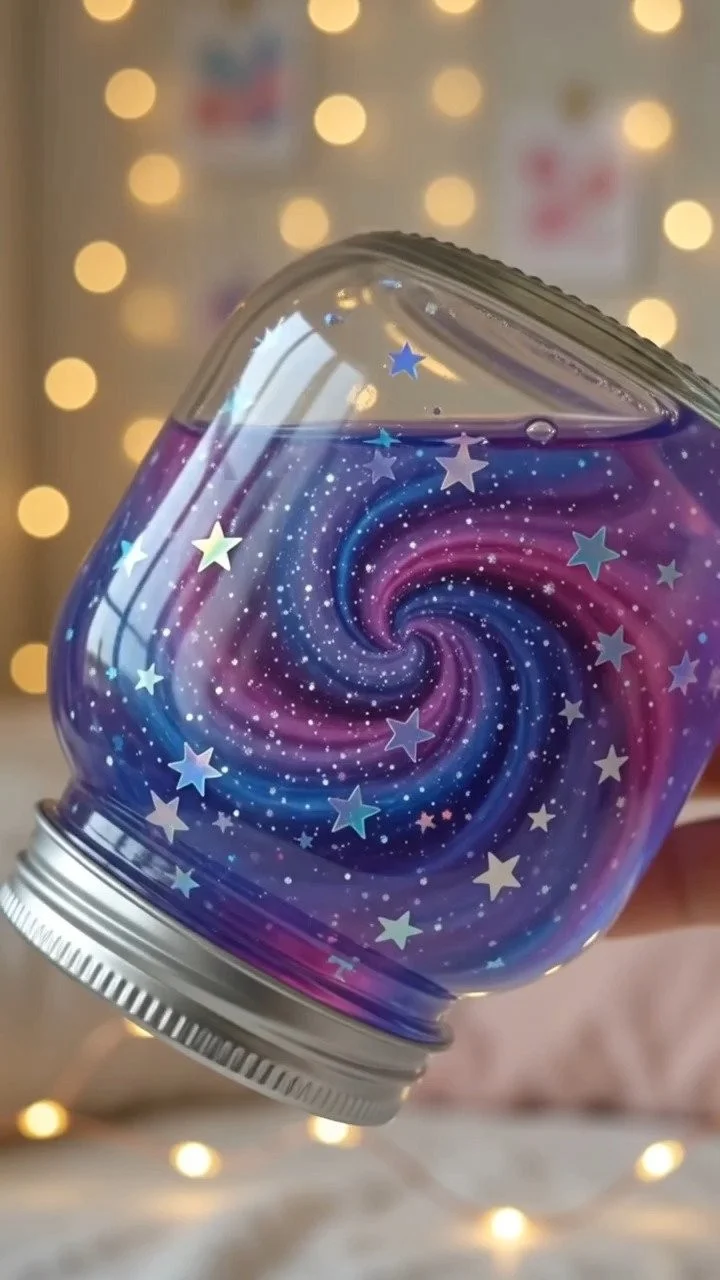 DIY Galaxy Glitter Jar Swirls with Cosmic Colors and Sparkling Glitter for a Mesmerizing Sensory Experience ✨ Save this Project! 10 DIY Galaxy Glitter Jar Swirls with Cosmic Colors and Sparkling Glitter for a Mesmerizing Sensory Experience ✨ Save this Project!