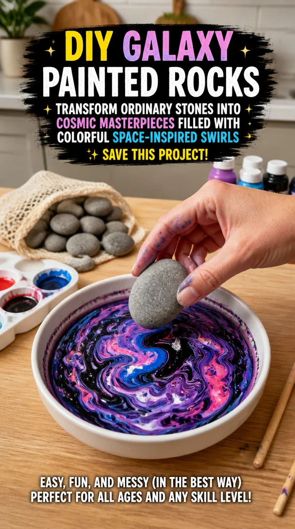 DIY galaxy painted rocks transform ordinary stones into cosmic masterpieces filled with colorful space-inspired swirls ✨ Save this project! 8 DIY galaxy painted rocks transform ordinary stones into cosmic masterpieces filled with colorful space-inspired swirls ✨ Save this project!