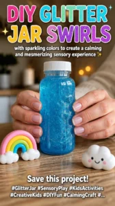 DIY glitter jar swirls with sparkling colors to create a calming and mesmerizing sensory experience ✨ Save this project! #GlitterJar #SensoryPlay #KidsActivities #CreativeKids #DIYFun #CalmingCraft #... 17 DIY glitter jar swirls with sparkling colors to create a…