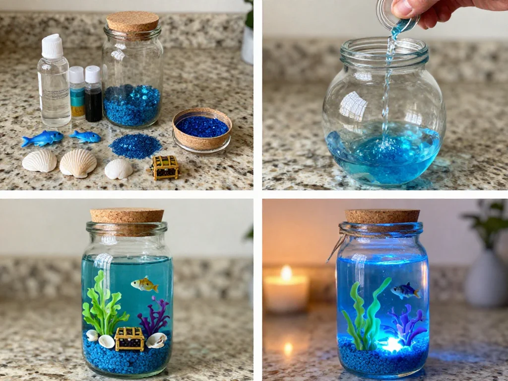DIY Glowing Ocean Jar 9 DIY Glowing Ocean Jar
