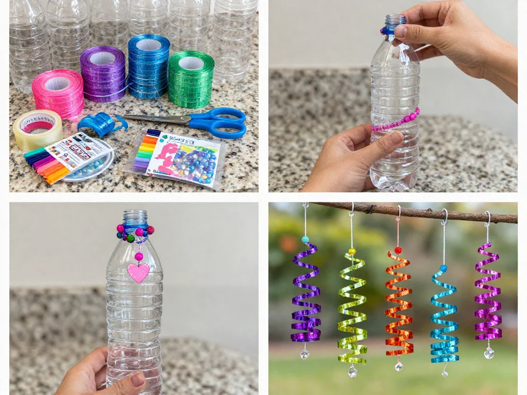 DIY Plastic Bottle Spiral Wind Spinners 9 DIY Plastic Bottle Spiral Wind Spinners
