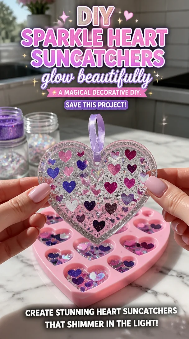 DIY sparkle heart suncatchers glow beautifully with shimmering heart-shaped designs ✨ A magical decorative DIY. Save this project! 5 DIY sparkle heart suncatchers glow beautifully with shimmering heart-shaped designs ✨ A magical decorative DIY. Save this project!