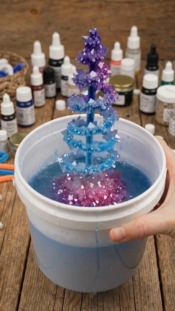 Easy baking soda fizzy crystal tree grows sparkling crystal formations with exciting fizzy science reactions ✨ A fascinating STEM DIY. Save this project! #CrystalGrowing #KidsScience #STEMFun #DIYExp 9 Easy baking soda fizzy crystal tree grows sparkling crystal formations with exciting fizzy science reactions ✨ A fascinating STEM DIY. Save this project! #CrystalGrowing #KidsScience #STEMFun #DIYExp