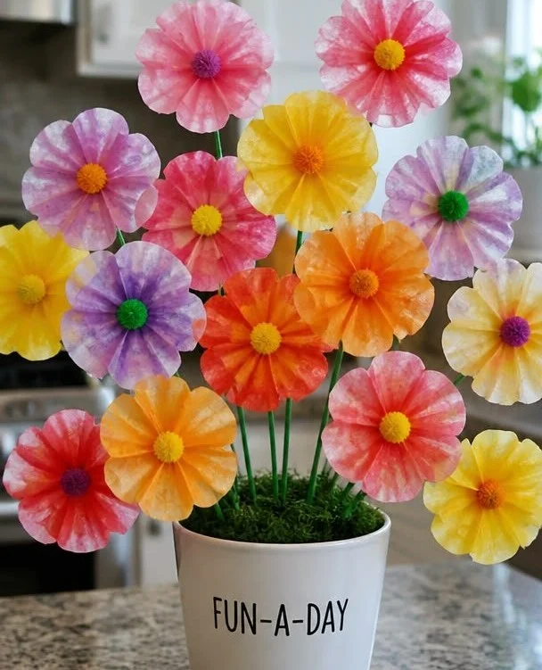 Easy Coffee Filter Flowers Craft: Fun Flower Pre K Activities for Kids 12 Easy Coffee Filter Flowers Craft: Fun Flower Pre K Activities for Kids