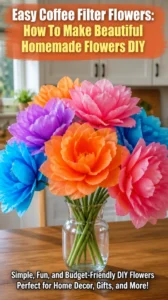 Easy Coffee Filter Flowers: How To Make Beautiful Homemade Flowers DIY 20 Easy Coffee Filter Flowers: How To Make Beautiful Homemade Flowers…