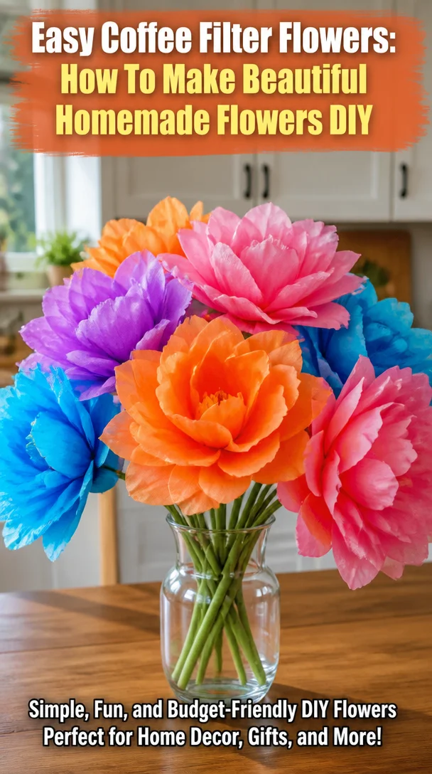 Easy Coffee Filter Flowers: How To Make Beautiful Homemade Flowers DIY 8 Easy Coffee Filter Flowers: How To Make Beautiful Homemade Flowers DIY