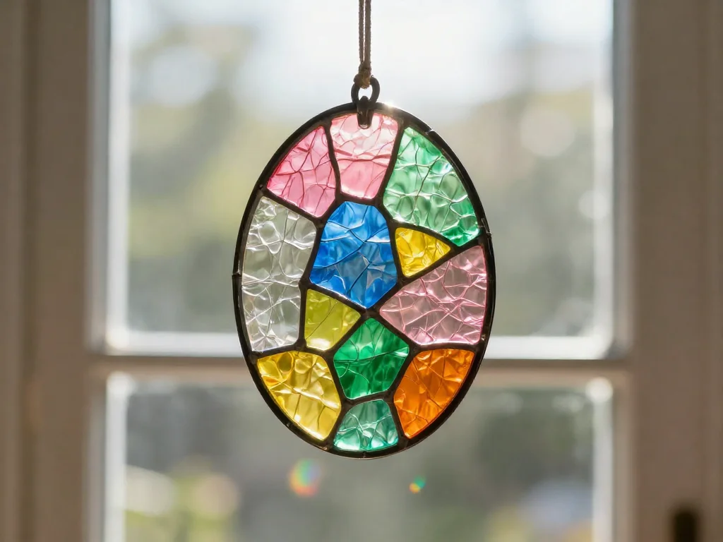 Fake stained-glass window suncatcher glows beautifully with vibrant translucent colors in sunlight ✨ A magical decorative DIY. Save this project! 9 Fake stained-glass window suncatcher glows beautifully with vibrant translucent colors in sunlight ✨ A magical decorative DIY. Save this project!