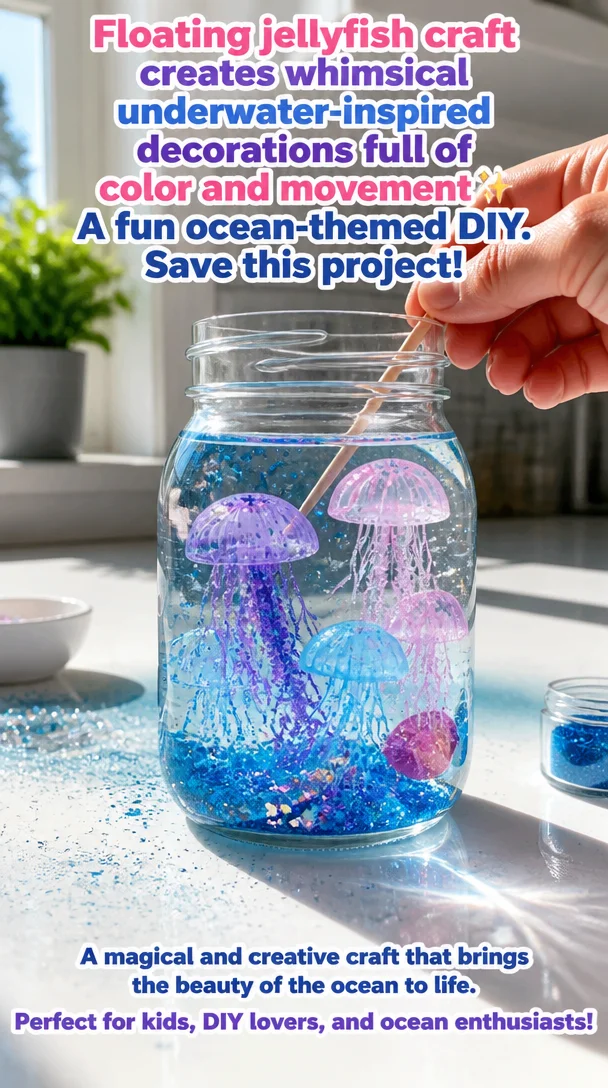 Floating jellyfish craft creates whimsical underwater-inspired decorations full of color and movement ✨ A fun ocean-themed DIY. Save this project! 7 Floating jellyfish craft creates whimsical underwater-inspired decorations full of color and movement ✨ A fun ocean-themed DIY. Save this project!