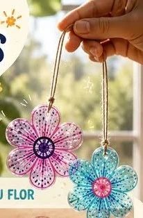 Flower Sun Catchers Made from Plastic Bottles 12 Flower Sun Catchers Made from Plastic Bottles