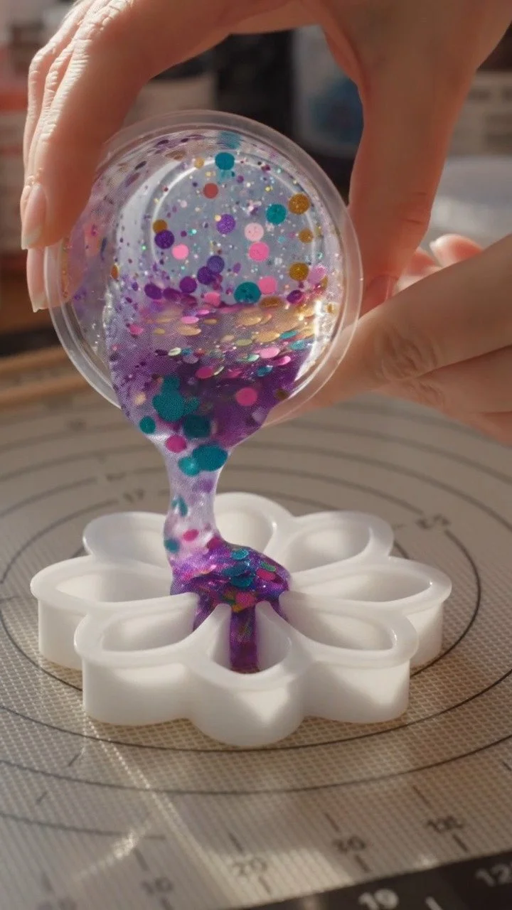 Glitter Flower Molds 12 Glitter Flower Molds