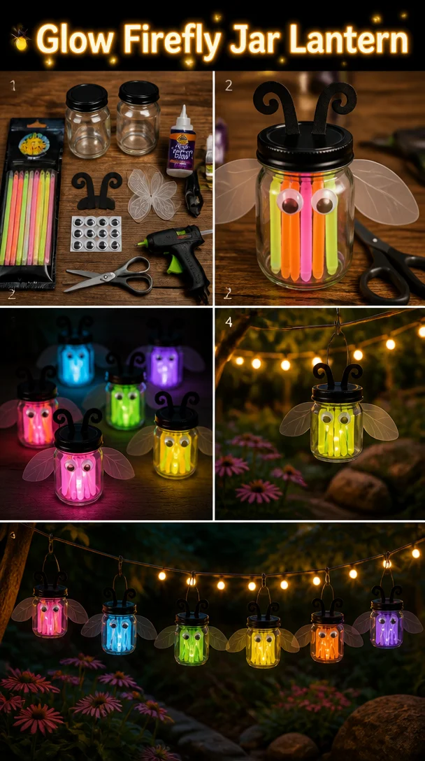 Glow Firefly Jar Lantern 8 Glow Firefly Jar Lantern