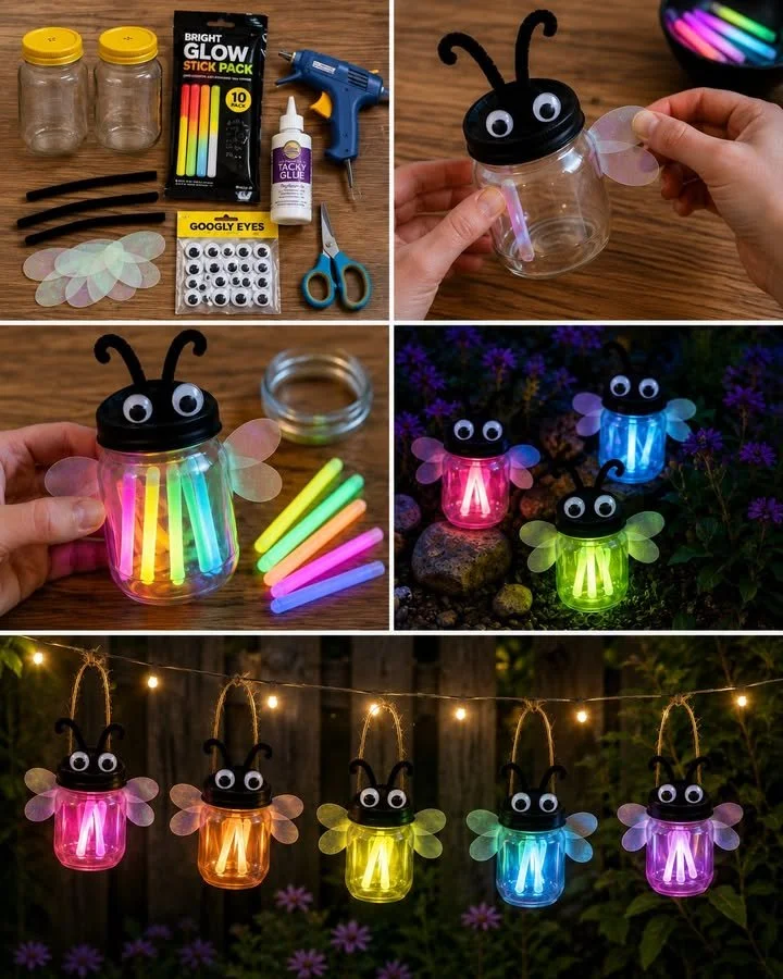 Glow Firefly Jar Lantern 12 Glow Firefly Jar Lantern