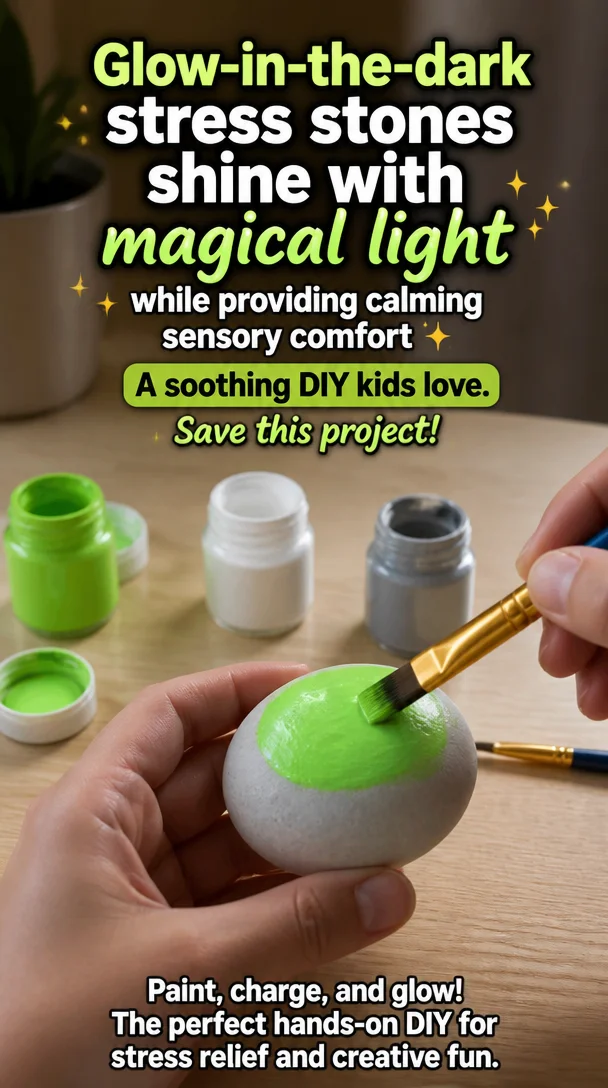 Glow-in-the-dark stress stones shine with magical light while providing calming sensory comfort ✨ A soothing DIY kids love. Save this project! 7 Glow-in-the-dark stress stones shine with magical light while providing calming sensory comfort ✨ A soothing DIY kids love. Save this project!