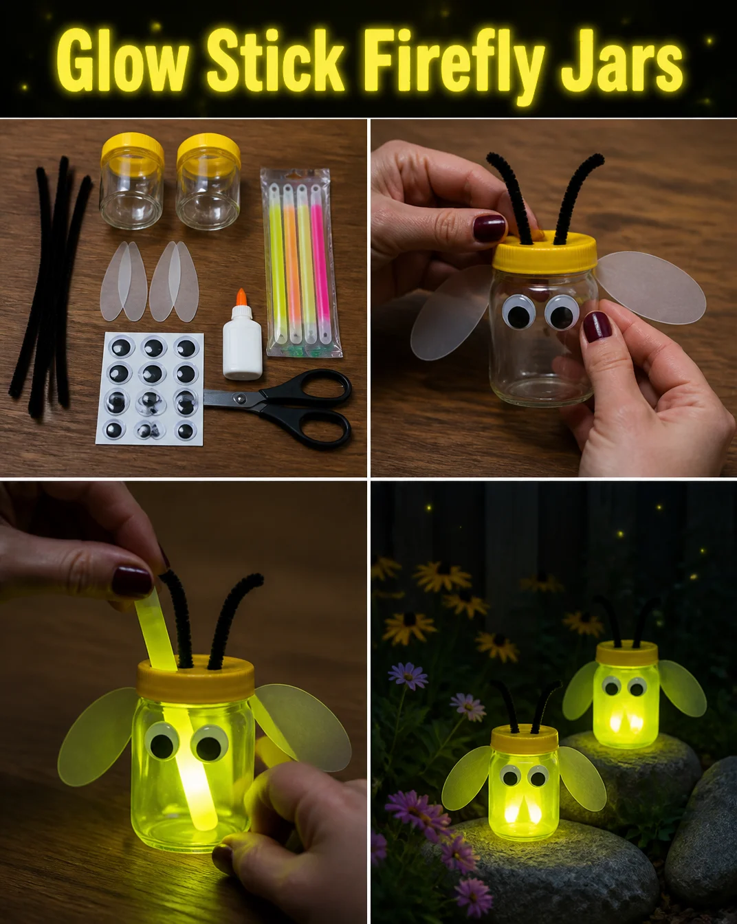 Glow Stick Firefly Jars 8 Glow Stick Firefly Jars