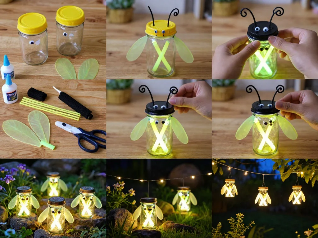 Glow Stick Firefly Jars 9 Glow Stick Firefly Jars