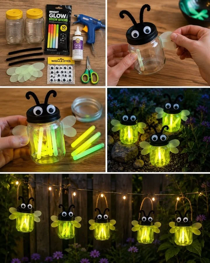 Glow Stick Firefly Jars 12 Glow Stick Firefly Jars
