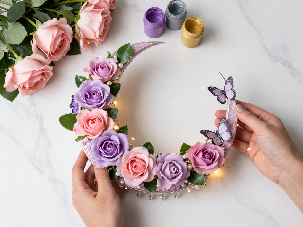 Glowing butterfly moon wreath combines magical butterflies and moonlit charm into a beautiful decoration ✨ Save this project! 9 Glowing butterfly moon wreath combines magical butterflies and moonlit charm into a beautiful decoration ✨ Save this project!