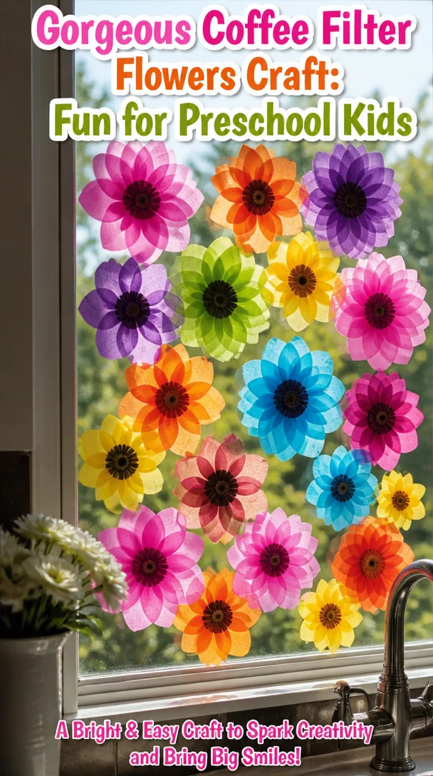 Gorgeous Coffee Filter Flowers Craft: Fun for Preschool Kids 8 Gorgeous Coffee Filter Flowers Craft: Fun for Preschool Kids