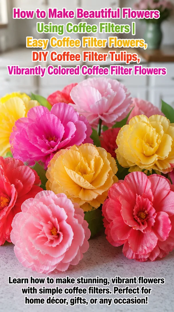 How to Make Beautiful Flowers Using Coffee Filters | Easy Coffee Filter Flowers, DIY Coffee Filter Tulips, Vibrantly Colored Coffee Filter Flowers 8 How to Make Beautiful Flowers Using Coffee Filters | Easy Coffee Filter Flowers, DIY Coffee Filter Tulips, Vibrantly Colored Coffee Filter Flowers