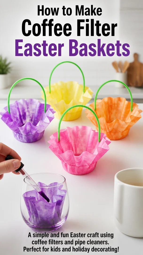 How to Make Coffee Filter Easter Baskets 8 How to Make Coffee Filter Easter Baskets
