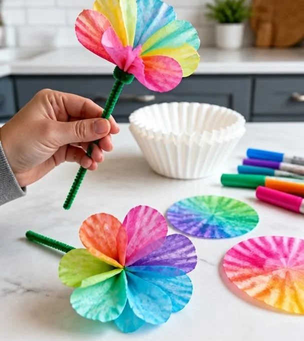 How to Make Coffee Filter Flowers: Easy Preschool Crafts for Summer 12 How to Make Coffee Filter Flowers: Easy Preschool Crafts for Summer