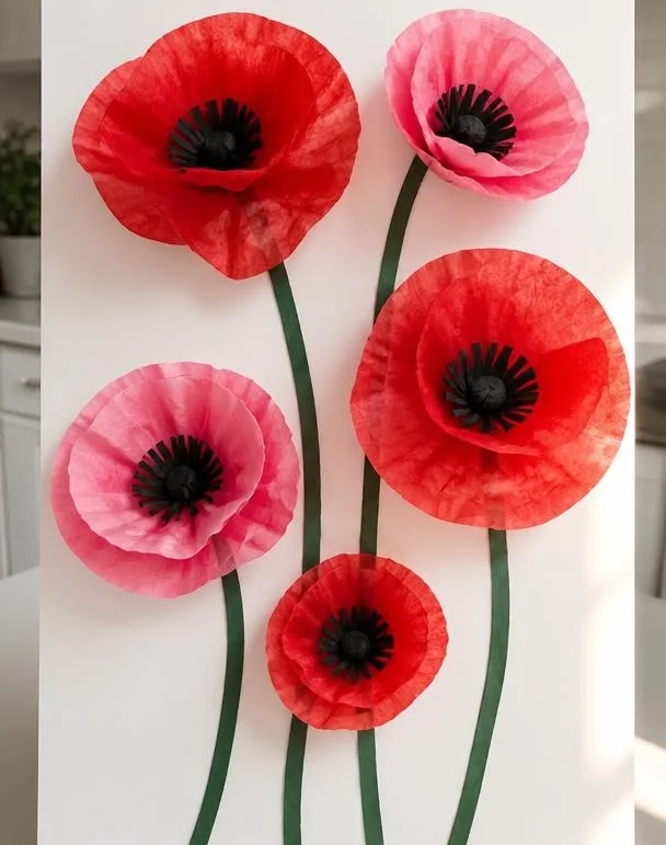 How to Make Coffee Filter Poppy Flowers: Easy Poppy Craft Tutorial 12 How to Make Coffee Filter Poppy Flowers: Easy Poppy Craft Tutorial