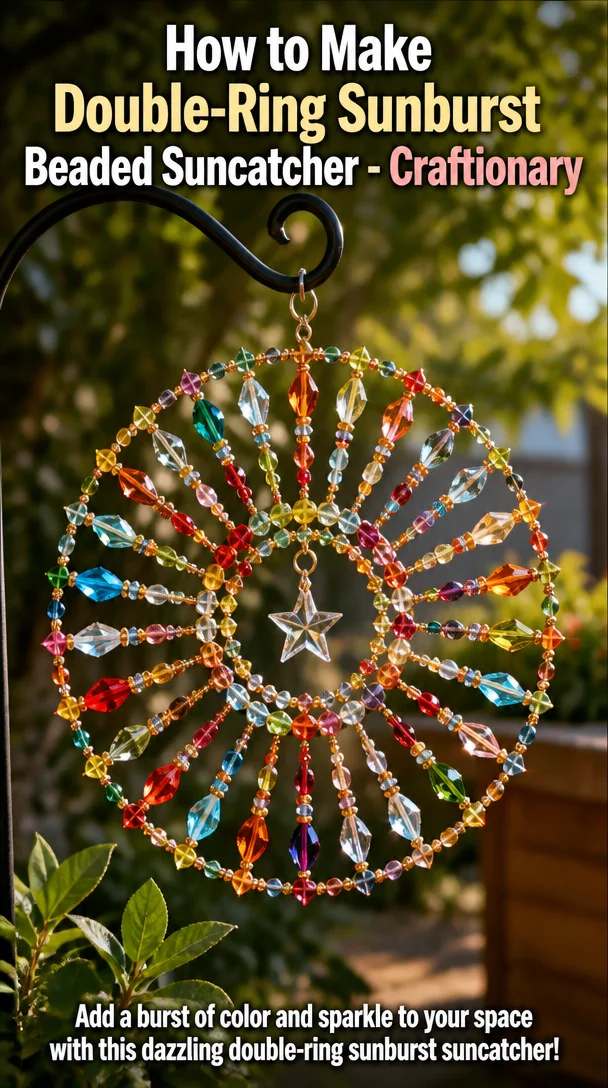 How to Make Double-Ring Sunburst Beaded Suncatcher - Craftionary 8 How to Make Double-Ring Sunburst Beaded Suncatcher - Craftionary