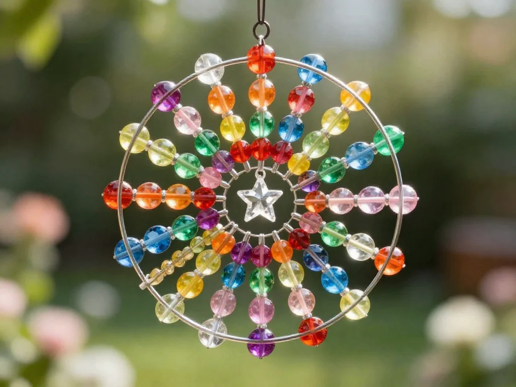 How to Make Double-Ring Sunburst Beaded Suncatcher - Craftionary 10 How to Make Double-Ring Sunburst Beaded Suncatcher - Craftionary