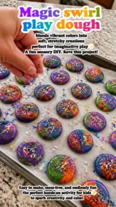 Magic swirl play dough blends vibrant colors into soft, stretchy creations perfect for imaginative play ✨ A fun sensory DIY. Save this project! 21 Magic swirl play dough blends vibrant colors into soft, stretchy…