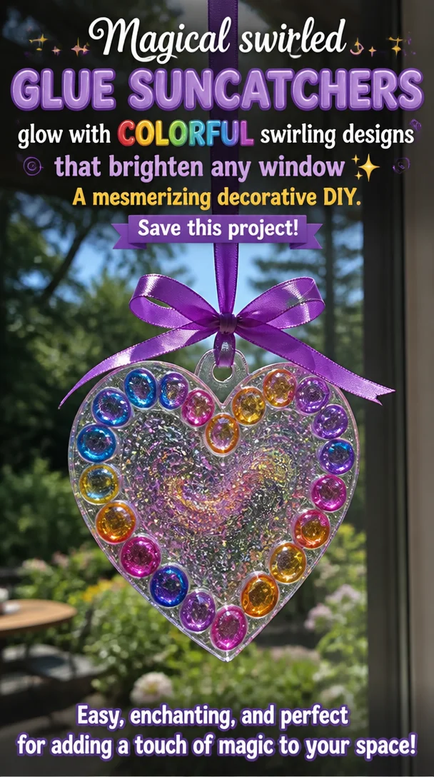 Magical swirled glue suncatchers glow with colorful swirling designs that brighten any window ✨ A mesmerizing decorative DIY. Save this project! 2 Magical swirled glue suncatchers glow with colorful swirling designs that brighten any window ✨ A mesmerizing decorative DIY. Save this project!