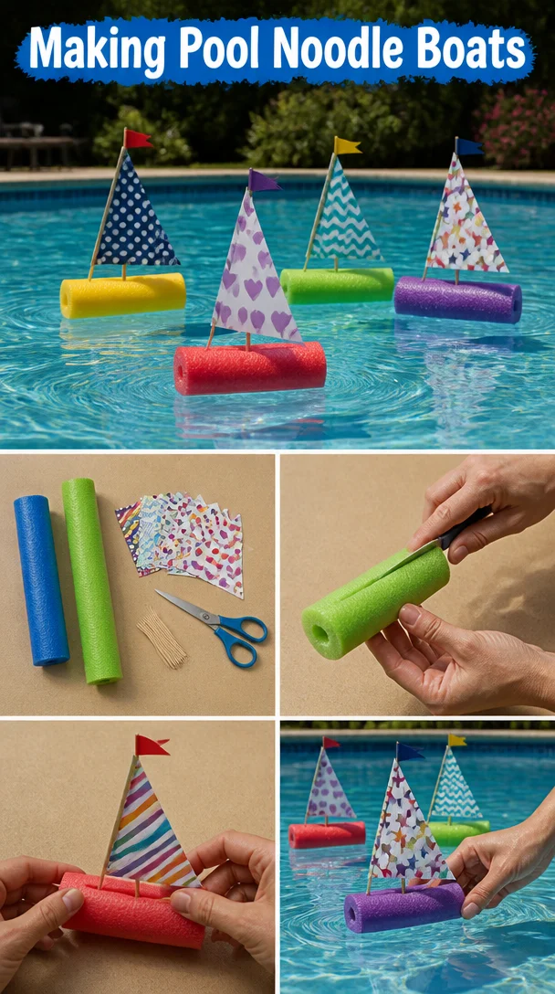 Making Pool Noodle Boats 8 Making Pool Noodle Boats
