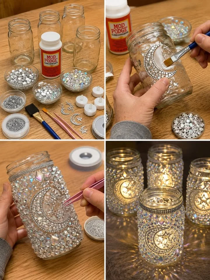 Moonlight Crystal Jar Lanterns 12 Moonlight Crystal Jar Lanterns