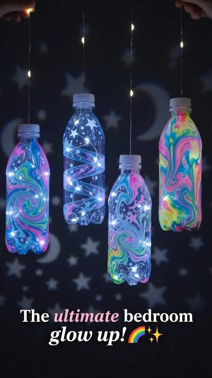 Neon Swirling Bottle Lanterns 11 Neon Swirling Bottle Lanterns